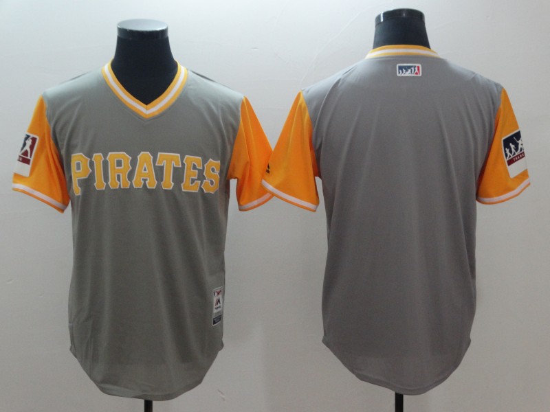 2018 Men Pittsburgh Pirates Blank Grey New Rush limited MLB Jerseys->new york yankees->MLB Jersey